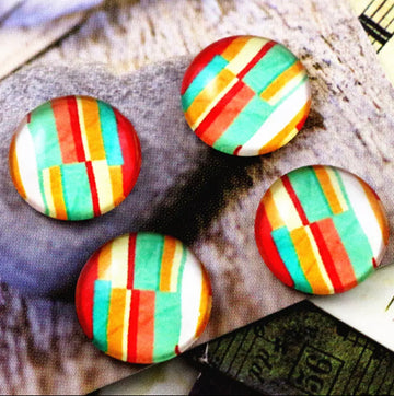 10pcs, 12mm Cabochons, in mixed print
